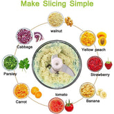 Hand manual pull cord vegetable garlic food processor pulling chopper